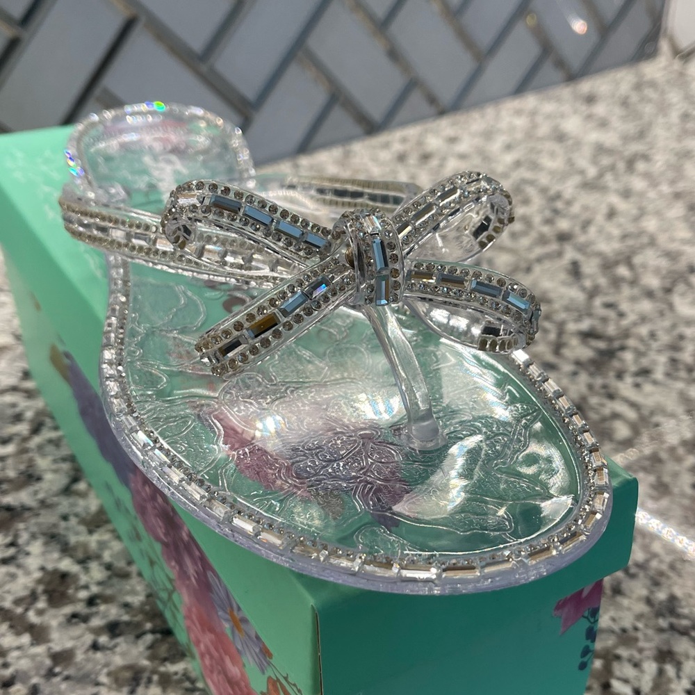 Clear Rhinestone Jelly Sandals 💎 - Picture 2 of 5